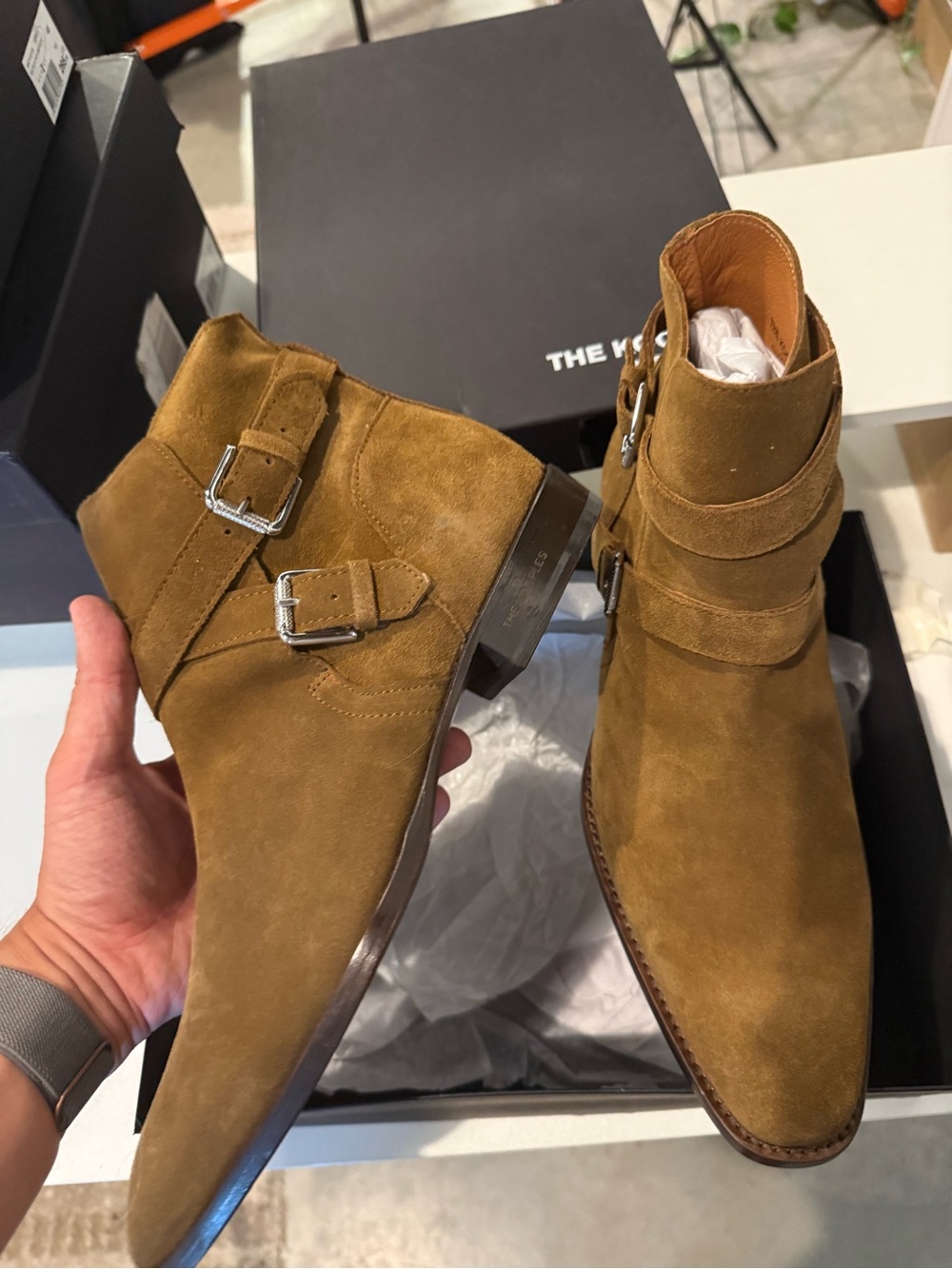 The Kooples Men's Suede Chukka Boots - Camel Brown